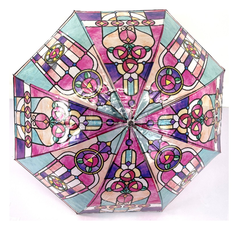 Mosaic print Auto open Umbrella 