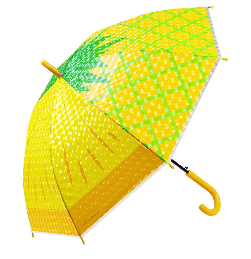 3D Fruit design prints kids auto open umbrella